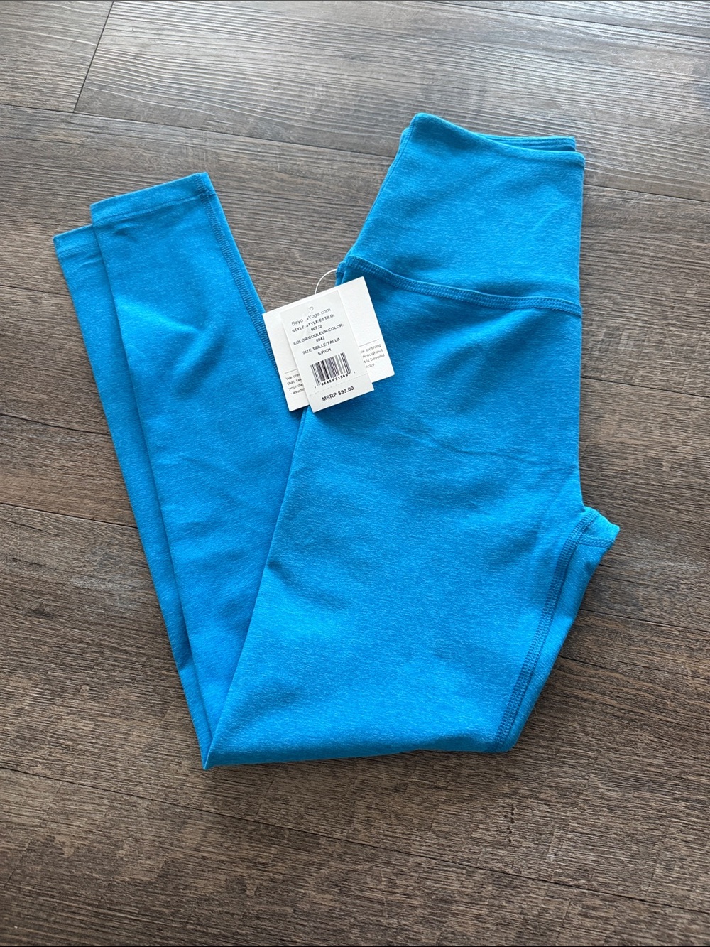 Beyond Yoga Bright Teal High-Waist Leggings